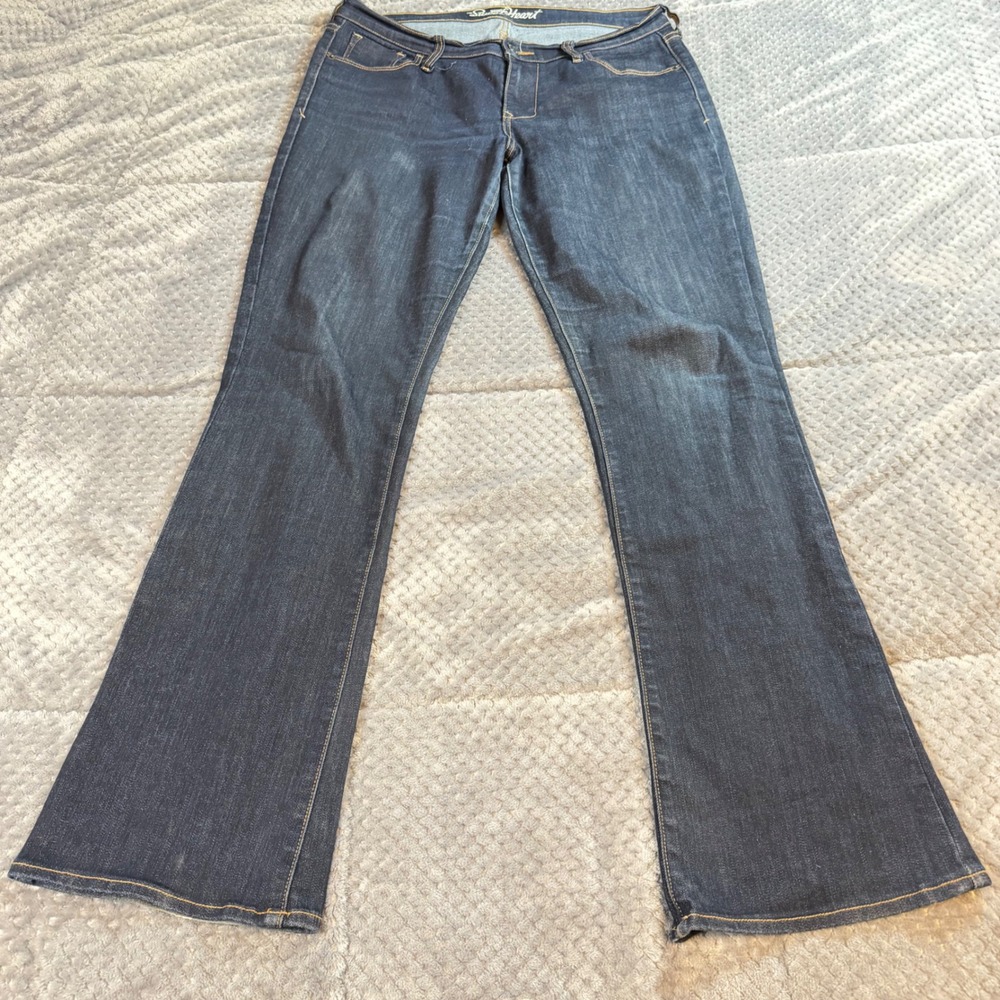 Old Navy Sweetheart Bootcut Jeans Womens 10 Long Dark Wash Stretch Denim Blue